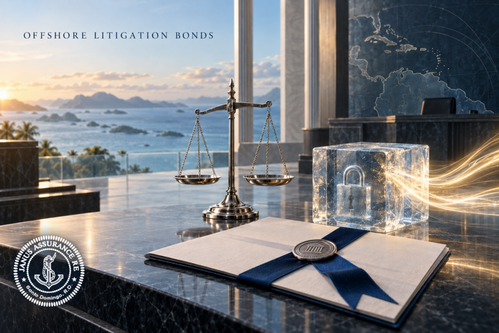 Offshore litigation bonds from Janus Assurance Re, Santo Domingo